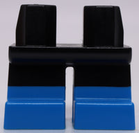 Lego Black Legs Short with Blue Feet and Half Leg Pattern