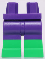 Lego Dark Purple Hips and Legs with Bright Green Boots Pattern The Hulk