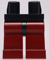 Lego Dark Red Minifig Legs with Black Hips