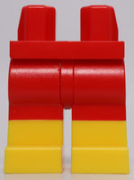 Lego Red Minifig Legs with Yellow Boots