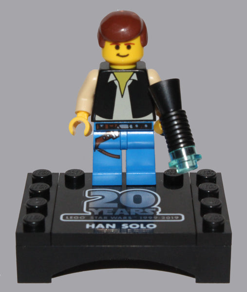 Lego Han Solo Minifig Blue Legs Yellow Head 20th Anniversary Edition NEW