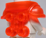 Lego 2x Trans-Neon Orange Minifig Armor Breastplate Shoulder Pads 4 Back Studs