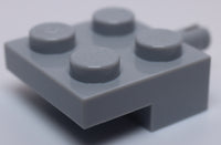Lego 4x Light Bluish Gray Plate Modified 2 x 2 with Wheel Holder