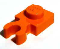 Lego 10x Orange Plate Modified 1 x 1 Open O Clip Thick Vertical Grip