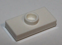 Lego 25x White Plate Modified 1 x 2 1 Stud Groove Bottom Stud Holder Jumper