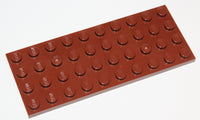Lego 6x Reddish Brown Plate 4 x 10