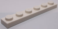 Lego 10x White 1 x 6 Plate