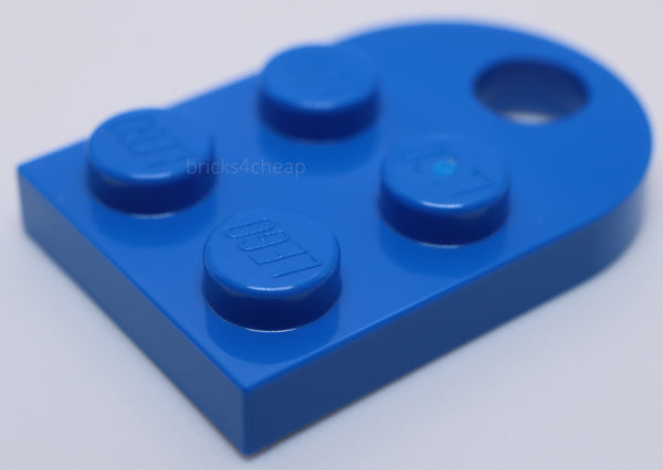 Lego 20x Blue Plate Modified 2 x 3 with Hole