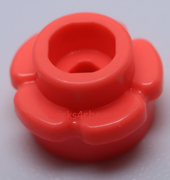 Lego 30x Coral Plate Round 1 x 1 with Flower Edge 5 Petals