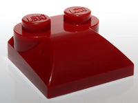 Lego 10x Dark Red Slope Curved 2 x 2 x 2/3 Two Studs Curved Sides