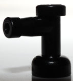 Lego 20x Black Tap 1 x 1 with Hole in Nozzle End