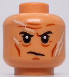 Lego Star Wars Nougat Boba Fett Head Cheek Lines Brow Furrows White Scars