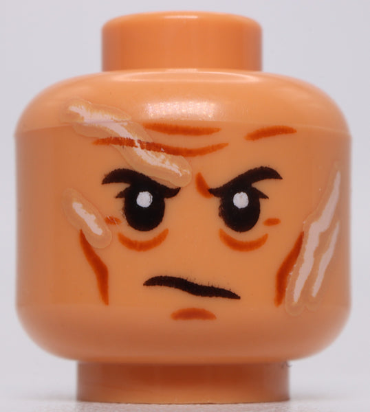 Lego Star Wars Nougat Boba Fett Head Cheek Lines Brow Furrows White Scars