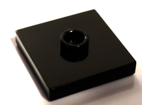 Lego 9x Black Tile Plate Modified 2 x 2 Groove 1 Stud in Center Jumper