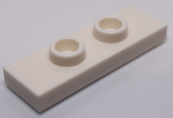 Lego 5x White Plate Modified 1 x 3 with 2 Studs (Double Jumper)
