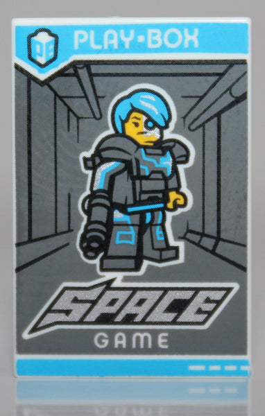 Lego White Tile 2 x 3 PLAY-BOX SPACE GAME Collectible Minifigu Series 16 Cyborg