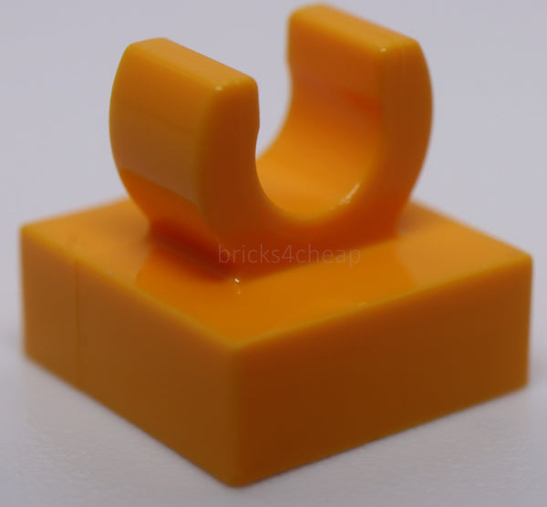 Lego 12x Bright Light Orange Tile Modified 1 x 1 with Open O Clip