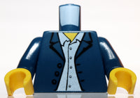 Lego Torso Town Blazer over Light Blue Button Down Shirt