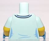 Lego Light Aqua Minifig Torso Stethoscope Scrubs Doctor Vet