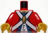 Lego Pirate Red Dual Sided Torso White Shirt w/ White Straps and Brown Knapsack