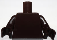 Lego Dark Brown Minifig Monochrome Torso Plain Arms Hands