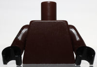 Lego Dark Brown Plain Torso Silver Band on Right Arm