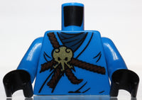 Lego Blue Torso Ninjago Brown Rope Gold Medallion Dark Blue Undershirt Jay