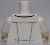 Lego White Torso Hospital Lab Coat over Medium Azure Scrubs Silver Stethoscope