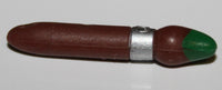 Lego Reddish Brown Paint Brush with Silver Ring Green Tip