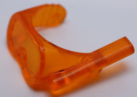 Lego 4x Trans Orange Minifig Visor Scuba Diver Mask